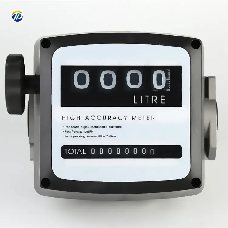 High Accuracy Fuel Diesel Flow Meter YYQ-150-30A Mechanical Diesel Counter 4-digit Flow Meters