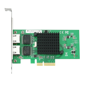 Adaptador de Interfaz de Red Interna Gigabit PCI-E X4 de Doble Puerto IOCREST 82576 con Chipset 1G 1000Mbps para Escritorio, Disponible en Stock 825 - Product Image 1