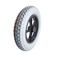 Roues pneumatiques en caoutchouc gonflables de haute qualité de 12 pouces 12 1/2x2 1/4 grises pour vélo d'enfant, chariot de jardin