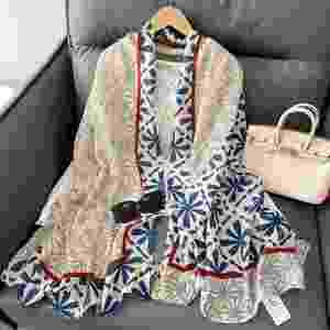 Luxury Brand Cotton Linen Polyester Printed Scarf <b>Wraps</b> <b>Blanket</b> Sunscreen Shawls for Women YHK0013 - Product Image 5