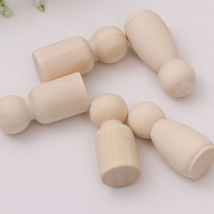 ตุ๊กตาไม้สีไม้ธรรมชาติ 35 มม. งานฝีมือ DIY สำหรับเด็ก ขายส่ง จัดส่งข้ามพรมแดน - Product Image 4