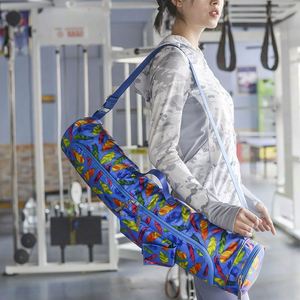 Sac de transport pour tapis de yoga Oxford NEUF, certifié BSCI, sac à bandoulière pour tapis de yoga, léger, pour fitness, gym, entraînement, personnalisable. - Product Image 3