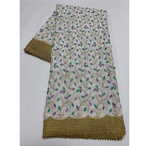 Tela de Encaje de <span class=keywords><strong>Guipur</strong></span> <span class=keywords><strong>con</strong></span> Cordón, Bordada en 3D, <span class=keywords><strong>con</strong></span> <span class=keywords><strong>Piedras</strong></span>, para Vestidos de Mujer Africanos, Precio de Mayoreo, Gran Venta - Product Image 4