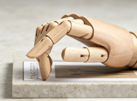 Mannequin de main en bois réglable d'origine européenne, support de présentation articulé en bois pour lunettes, bijoux, vitrine de magasin