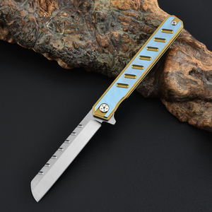Cuchillo Táctico de <span class=keywords><strong>Camping</strong></span> para Exteriores con Mango de Aleación de Titanio TC4 de Alta Calidad y Hoja de Acero 8cr14, con Bolsa de Nailon y Caja de Regalo - Product Image 5