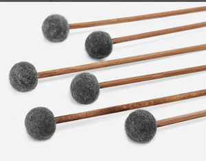 Nuovo tamburo lingua in acciaio mazze morbide testa di lana mazze a percussione bastoncini per tamburo lingua xilofono Glockenspiel <span class=keywords><strong>Woodblock</strong></span> - Product Image 2