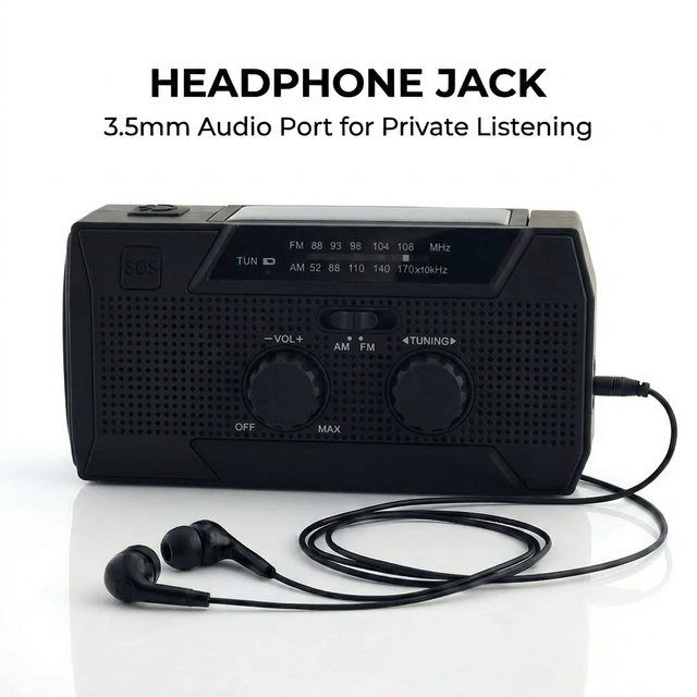 5000mAh Portable Lights AM/FM Internet Emergency Weather Receiver Solar Crank Radio for European Promotional Gift