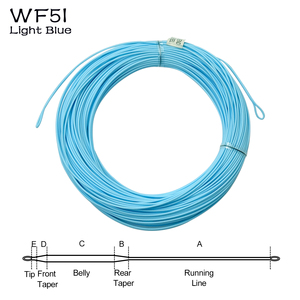 Fil de pêche à la mouche <span class=keywords><strong>pour</strong></span> <span class=keywords><strong>truite</strong></span> bleu clair, ligne intermédiaire lestée avec boucle apparente <span class=keywords><strong>pour</strong></span> une identification facile de la ligne B10 - Product Image 2
