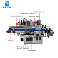 Machine d'étiquetage de bouteilles rondes semi-automatique de bureau LTPK-150F, double face, en acier inoxydable, pour les autocollants, l'eau, les aliments, les cosmétiques