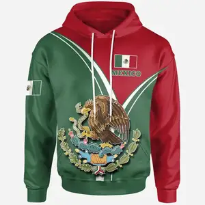Meest Populaire Warmteoverdracht Pullover Polyester Mexico Hoodies Voetbaltrui Voor Promotionele Verkoop