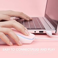 Mouse Gaming berkabel RGB Usb 1600 Dpi, Mouse komputer untuk Gamer