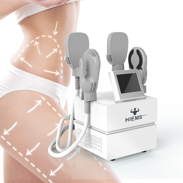 Máquina escultora de cuerpo de alta densidad de venta caliente Ems Masajeador de pérdida de peso Hiems Max4 EMT EMS Máquina de escultura 4 asas