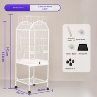 Cage à oiseaux en métal en gros pour la maison, volière durable en fil métallique pour perroquets, villa de luxe pour oiseaux, grande cage pour animaux de compagnie pour oiseaux de petite à moyenne taille