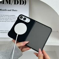 Étui en silicone liquide avec protection d'écran en verre trempé pour iPhone Duo, étui pliable magnétique en silicone pour téléphone portable