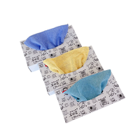 Lingettes de nettoyage en microfibre tricotée double face en polyester, distributeur en boîte, réutilisables, pour cuisine, non pelucheuses, hygiéniques, utilisation humide ou sèche