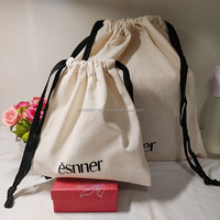 Sac à cordon en coton mousseline bio, lin, imprimé personnalisé, petit format, équitable, blanc, haute qualité, vente en gros