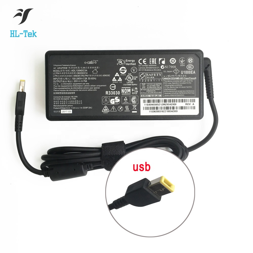135W 20V 6.75A адаптер переменного тока для Lenovo IdeaPad Y40-70 Y50-70 Y50-70AM-IFI Y70-70 Y700 Z710 ADL135NDC3A,ADL135NLC3A,36200605