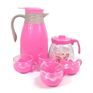 Европейский большой розовый вакуумный стеклянный чайник Barbie, внутренний Теплоизоляционный чайник, теплый, как шестой комплект свадебного чайника