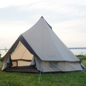 Suministro Directo de Fábrica, Carpa Yurt <span class=keywords><strong>Rizen</strong></span> RZ-YT-002 Gris, Resistente y Aislada, para las Cuatro Estaciones, para 8-10 Personas, 4x4m, 420D Oxford, para Glamping y Fiestas - Product Image 1
