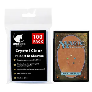 Crystal clear sky blue gioco da tavolo di dimensioni standard 64x89mm maniche per carte perfette 1000 pezzi