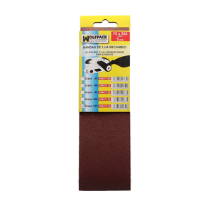 Nastro abrasivo di ricambio 75x533 mm, grana 120 (3 pezzi) - Product Image 4