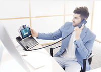 Yealink SIP T57W IP Telefon 7 İnç Renkli Dokunmatik Ekran Çift Bantlı WiFi USB 2.0 EXP50 Gelişmiş İş Telefonu