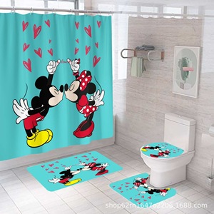 Juego <span class=keywords><strong>de</strong></span> <span class=keywords><strong>Baño</strong></span> <span class=keywords><strong>de</strong></span> Diseño <span class=keywords><strong>de</strong></span> Lujo - Cortina <span class=keywords><strong>de</strong></span> Ducha Impermeable <span class=keywords><strong>de</strong></span> Poliéster con 12 Ganchos y Tapete <span class=keywords><strong>de</strong></span> <span class=keywords><strong>Baño</strong></span> Antideslizante - Logotipo Personalizado 72x72 pulgadas - Product Image 4