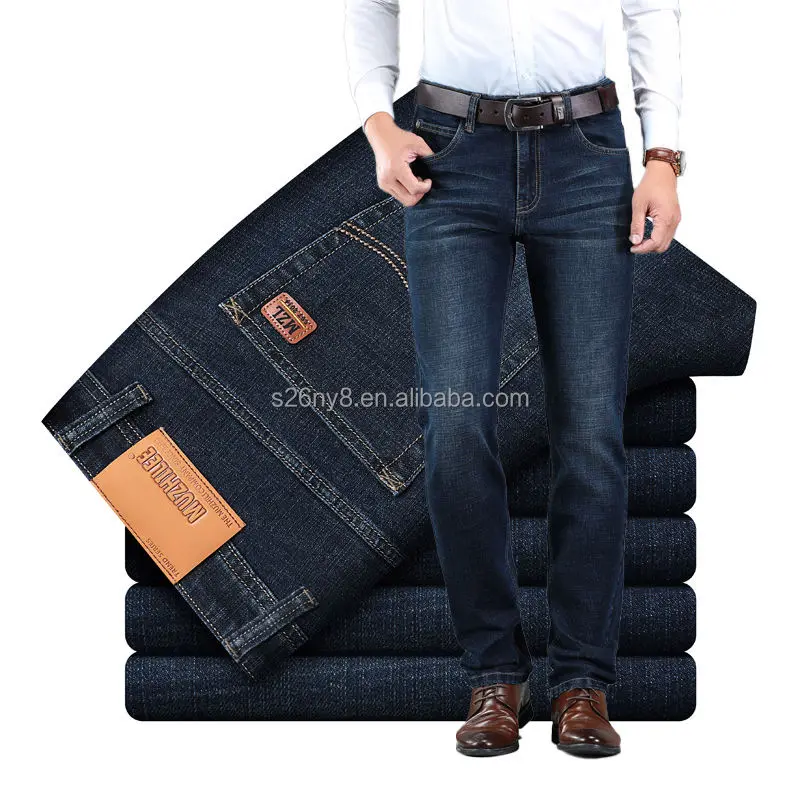 Cheap men's jeans wholesale bulk Slim Fit Jeans Men's designer Stretch Jeans Blue and black