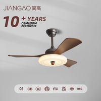 En promotion : Ventilateur de plafond suspendu 60W en noyer, finition noir mat, avec 3 ou 5 pales disponibles, idéal pour les projets de rénovation de villas et cabanes, commande en gros.