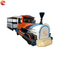 Scenic Spot Sightseeing Indoor Outdoor Trackless Train Installations d'amusement pour enfants 42 sièges Train électrique