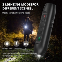 3-in-1 Schock-Vibrations-Antibell-Gerät Hundetraining Geräuschabwehr USB-Aufladbar LED Ultraschall-Piepser Hundeabwehrgerät