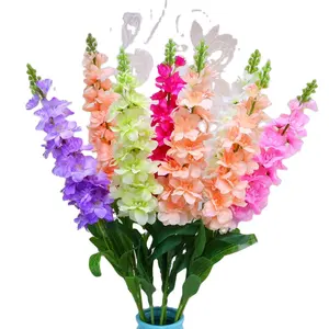 Nueva llegada flores de tallo largo Delphinium Flor de lupino artificial