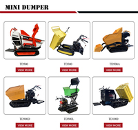 Vente flash : Mini-dumper sur chenilles TD500, diesel/essence, avec certification CE EPA, 250 kg, 500 kg, 600 kg, 300 kg, 800 kg, 1000 kg, 1 tonne