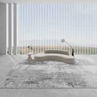 Tapis de luxe doux nordique 3D Design Tapis de sol carré personnalisé pour chambre à coucher Tapetes Tapis de salon turcs en gris en polyester