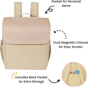 Mochila de pañales de bebé moderna de fábrica OEM con cambiador de gran capacidad elegante mochila de viaje para mamá bolsa de pañales de maternidad - Product Image 4