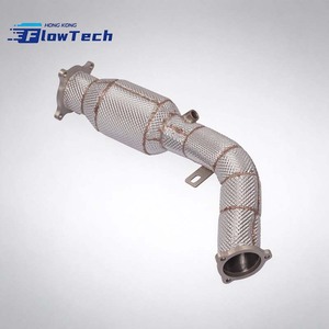 ท่อลง FlowTech 200 Cell High-Flow พร้อมฉนวนกันความร้อนสำหรับ Porsche Macan 2.0T – SS304 แบบยึดติดโดยตรง - Product Image 1