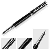 BECOL stylo d'affaires noir personnalisé haut de gamme stylo d'écriture de calligraphie de luxe Logo personnalisé stylo plume en métal pour le bureau de l'école