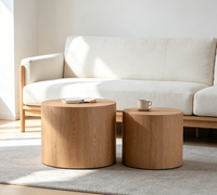 Ensemble de tables basses en bois au design moderne, table centrale simple de haute qualité pour salon, livraison immédiate, mobilier de maison