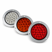 Nouveau KLT-LITE KW8019F Feu arrière/stop/clignotant/de recul pour camion et remorque 4 pouces 12V 24 LED SAE/DOT Étanche IP67 avec garantie de 2 ans
