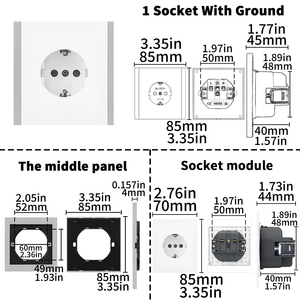 เต้ารับติดผนัง WESA 16A 1 ช่อง แบบยุโรป Schuko ดีไซน์หรูหราทันสมัย - Product Image 6