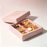 Boîte cadeau en carton ondulé personnalisée avec séparateur pour biscuits, emballage pour pâtisseries, gâteaux et pains