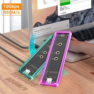 M.2 Nvme SATA SSD Bao Vây Bộ Chuyển Đổi USB C 3.2 Gen 2 10Gbps Nvme 6Gbps Ngff Pcie Nhôm Bên Ngoài M2 Đầu Đọc B + M Key 10Gbps SATA - Product Image 5