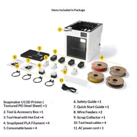 Nouvelle imprimante 3D Snapmaker U1, 4 buses indépendantes, couleur, grande taille, FDM, bureau à domicile, nivellement automatique, USB/WiFi, mobile, 1 an