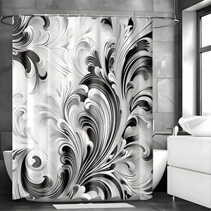 Cortina <span class=keywords><strong>de</strong></span> <span class=keywords><strong>Ducha</strong></span> <span class=keywords><strong>de</strong></span> 180*180 cm, Diseño Moderno y Lujoso en 3D, Tejido <span class=keywords><strong>de</strong></span> Poliéster Ecológico, Resistente al Moho, Impermeable y Lavable a Máquina - Product Image 5