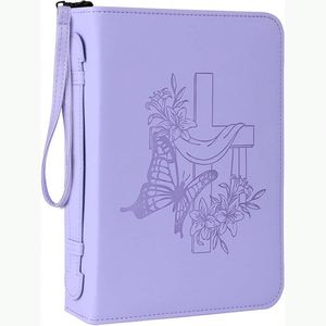 Échantillon Gratuit : Housse de Livre Portable à Fermeture Éclair, Gravée au Laser, Sac de Bible pour Hommes et Femmes - Product Image 2