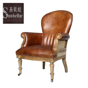 Fácil diseño vintage alta de marco de madera de relleno con esponja de alta densidad Silla de comedor - Product Image 1