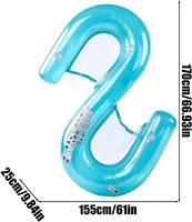 Fauteuil flottant gonflable pour piscine, radeau aquatique, siège de loisirs d'été pour la plage, pour adultes, pour se détendre dans l'eau