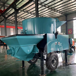 เครื่องผสมคอนกรีตแบบเคลื่อนที่ ไฟฟ้า แบบปากแบน สำหรับผสมคอนกรีต แอสฟัลต์ ทราย ปูนซีเมนต์ ใช้เครื่องยนต์ดีเซล พร้อมปั๊ม - Product Image 1