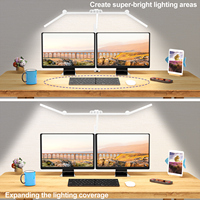 Lámpara de mesa de lujo, decoración del hogar para estudio, lectura, oficina, luz LED de mesa, luz táctil, protección ocular plegable, lámpara de escritorio de uñas de brazo largo
