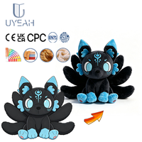UYEAH EN71/CPC/GRS Peluches Mascottes Personnalisées en Forme de Chat, Jouets en Peluche Doux et Mignons en Coton, Peluche Renard pour Enfants, Cadeaux